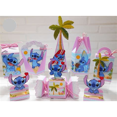 Lembrancinhas Stitch Caixinhas Do Stitch Caixa Milk Stich Papelaria