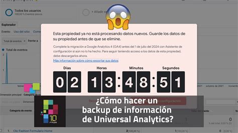 Cómo hacer backup de información de Universal Analytics YouTube