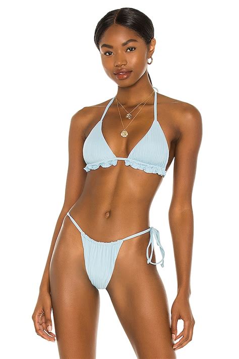 Aro Swim X Madelyn Cline Cooley Bikini Top In Skylight Revolve