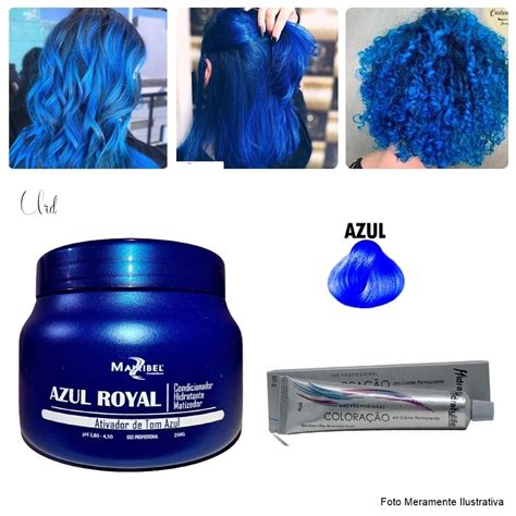 Kit Azul Royal Mascara Matizador Tinta Mairibel Hidratylife