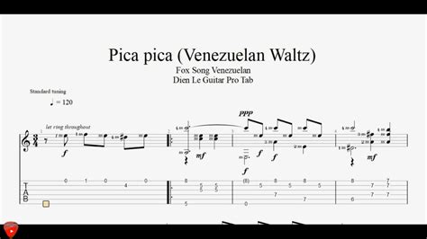 Pica Pica Venezuelan Waltz For Guitar Classical With Tabs Youtube