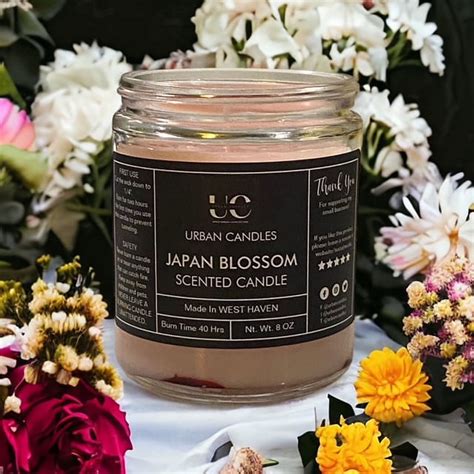 Japanese Cherry Blossom Long Burning Hand Poured 8 Oz Candle