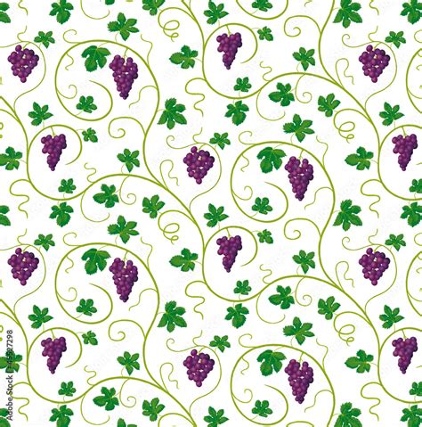 Vettoriale Stock Pattern Uva Adobe Stock