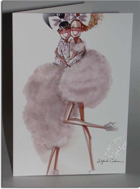 Alfredo Cabrera Illustrator Open Greeting Card Puffball Girls