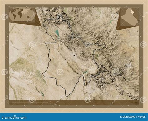 Assulaymaniyah Iraq Satellite Di Abbassamento Capitale Illustrazione