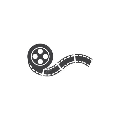 Filmstrip Logo Icon Black Clip Roll Vector Black Clip Roll Png And