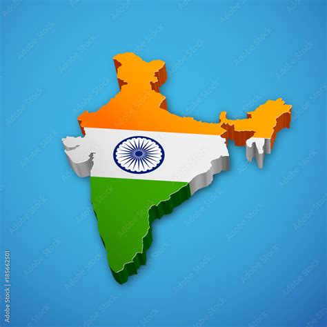 Tricolor Indian Flag map background for Republic and Independence Day ...