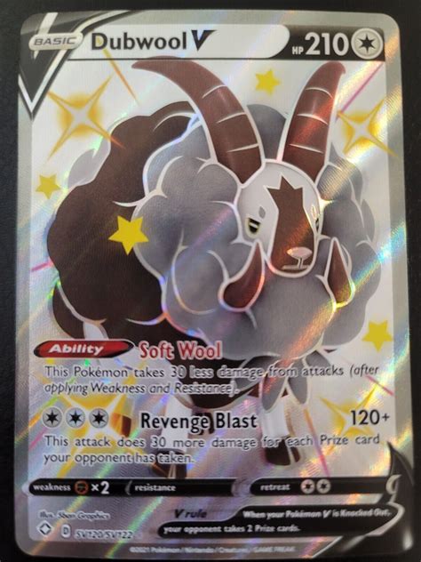 Shiny Dubwool V Sv Sv Ultra Rare Shining Fates Pokemon Tcg Near