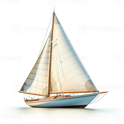 Sailboat on white background. Generative AI 32873534 Stock Photo at Vecteezy