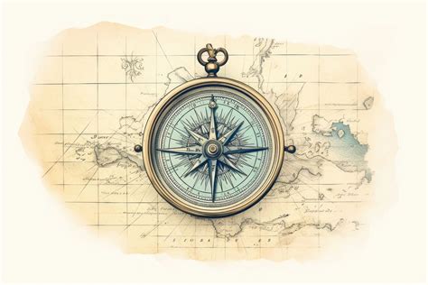 Compass map sea accuracy. AI | Free Photo Illustration - rawpixel