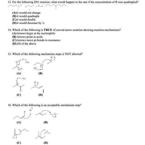 Solved 13. For the following SN1 reaction, what would happen | Chegg.com