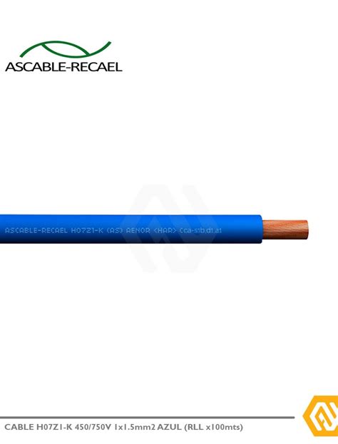 Cable H07Z1 K Clase 5 Azul Ascable