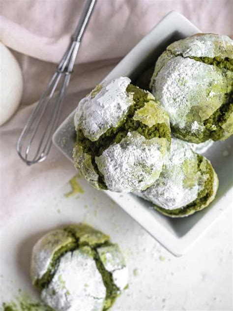 Matcha Crinkle Cookies Soft And Fudgy Catherine Zhang