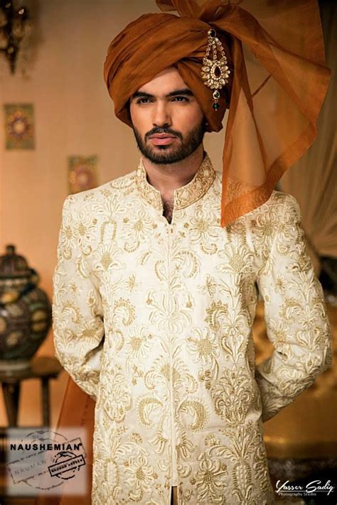 Nauman Afreen Groom Wedding Sherwani Designs Latest Collection 2018