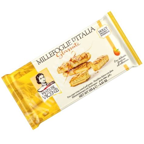 Biscoito Folhado Glassate Millefoglie De Matilde Importado Itália Karamell Store