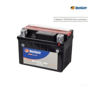 Batterie TECNIUM Sans Entretien Avec Pack Acide BTX4L BS Atout Terrain