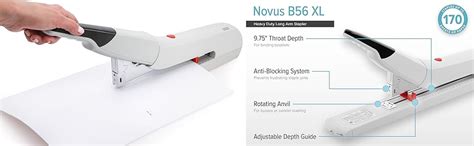 Novus B Xl Heavy Duty Long Arm Stapler Sheet Capacity