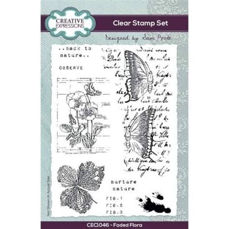 Creative Expressions Sam Poole Clear Stamp A6 Faded Flora CEC1046