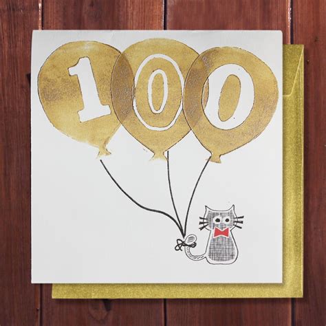 100e Verjaardagskaart Verjaardagskaart 100 Jaar Oud Speciale Etsy