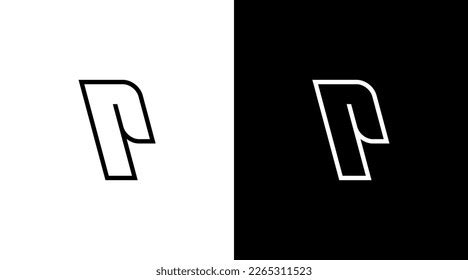 Letter P Outline Logo Design Initial Stock Vector (Royalty Free ...