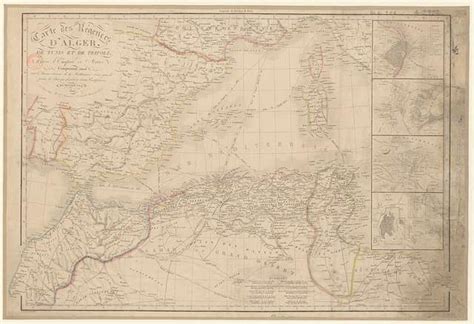 Carte Des R Gences D Alger De Tunis Et De Tripoli Avec L Empire De