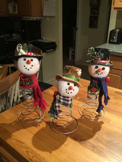 Bed Spring Snowmen Craft Show Ideas Snowman Crafts Crafty Christmas