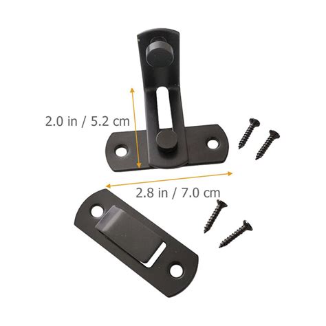 Goilinor Flips Door Sliding Latch 90 Degree Stainless Steel Latch Security Gate Latch For Barn