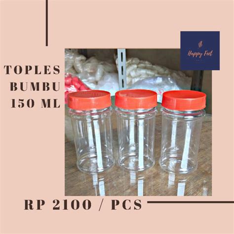 Jual Pcs Toples Plastik Jar Botol Sambal Toples Bumbu Toples