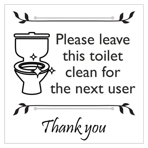 Please Leave This Toilet Clean Sign - Aston Safety Signs