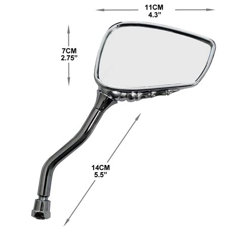 Find Chrome Bike Motorcycle Mirrors Skelton Style Pair For Yamaha And In Ontario