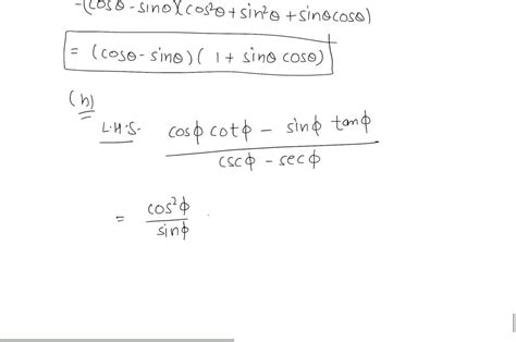 Solvedprove That The Equations Are Identities A Factor The