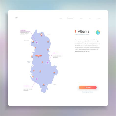 Albania Map Infographics Vector Template With Cities Capital Tirana