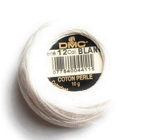 Dmc Blanc Perle Cotton Thread Size 12 White White Off