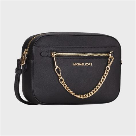 Bolsa Michael Kors Couro Crossbody Jet Set Travel Preta Submarino