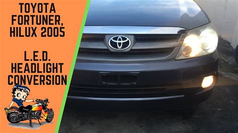 Toyota Fortuner L E D Headlight Conversion YouTube