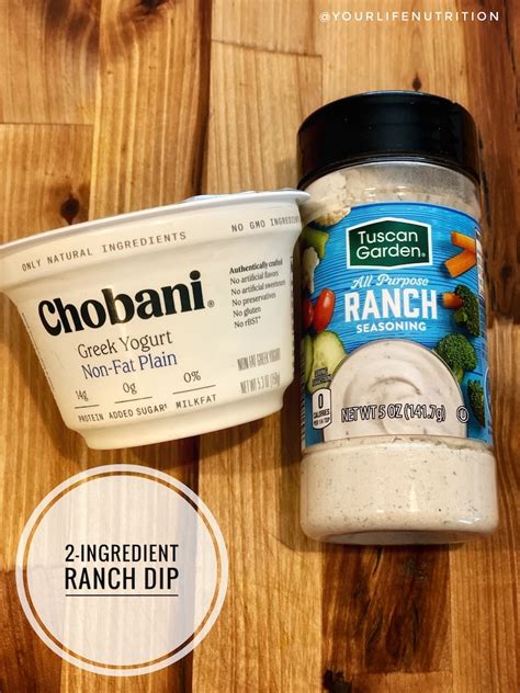 2-Ingredient Ranch Dip - Your Life Nutrition