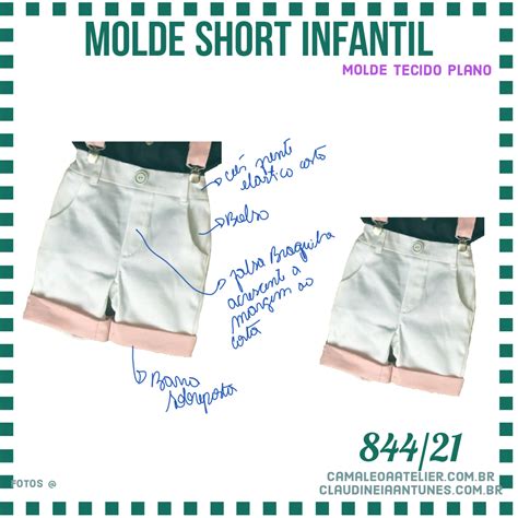 Molde Short Infantil 845 21 CAMALEOA ATELIER DE COSTURA