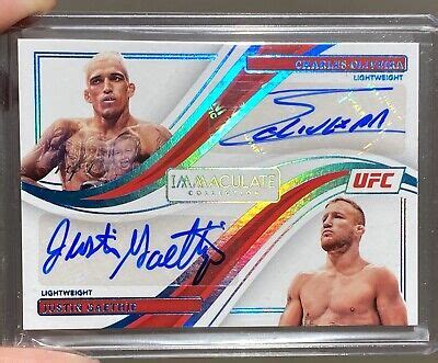 Panini Immaculate Ufc Dual Auto Charles Oliveira Justin Gaethje