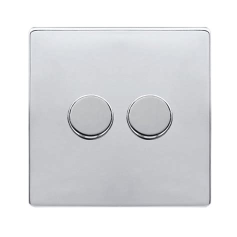 Click Definity Complete Polished Chrome Gang Way W Dimmer Switch