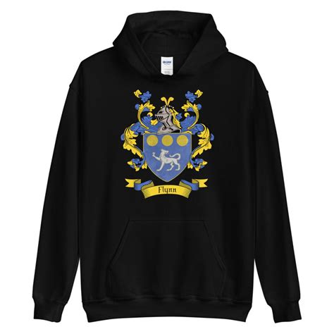 Flynn Coat of Arms Flynn Family Crest Hoodie Sweatshirt - Etsy