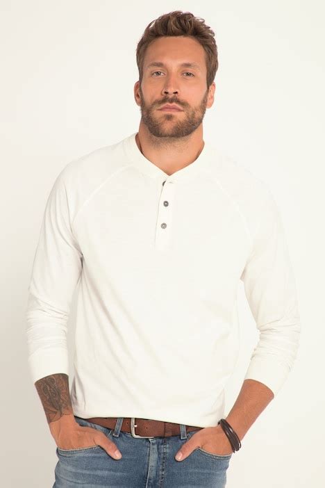 Henley Oeko Tex Lange Mouw Vlamwerende Jersey Ronde Hals