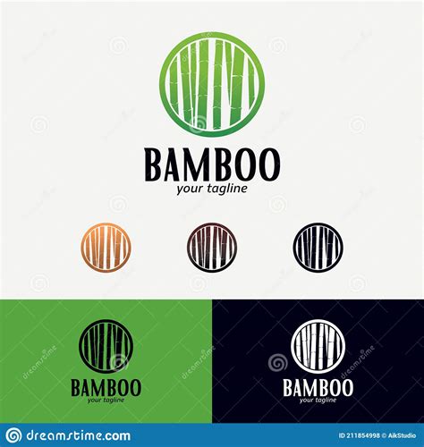 Modelo De Design Do Logotipo Bamboo Ilustração Stock Ilustração de