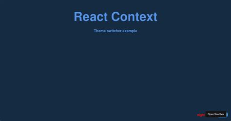 React Context Themes Codesandbox