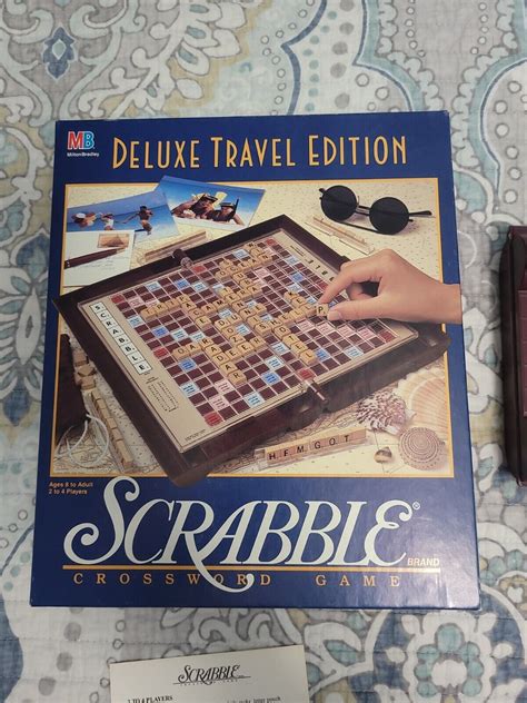 Deluxe Travel Edition Scrabble Complete 1990 Milton Bradley Wood Tiles