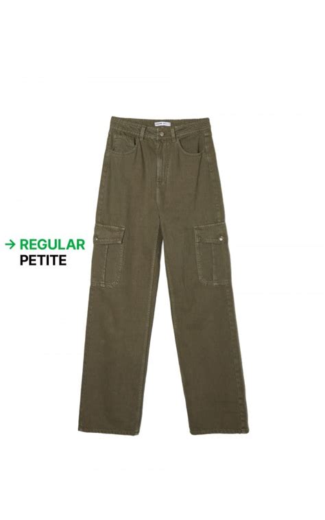 Straight farmerke s cargo džepovima Boja green CROPP 6268N 78J