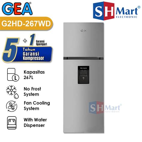 Jual Kulkas Pintu Gea Liter G Hd Wd G Hd Wd Inox With