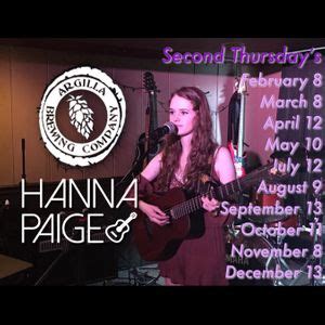 Bandsintown Hanna Paige Music Tickets Argilla Brewing Company