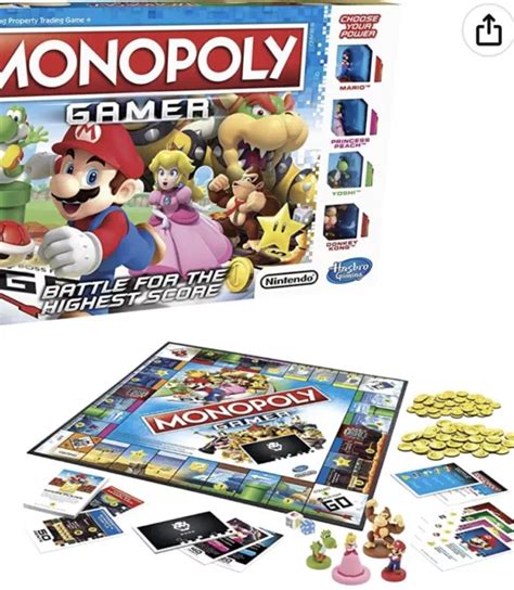 HASBRO MONOPOLY Gamer Mario Kart Board Game Battle For The Highest