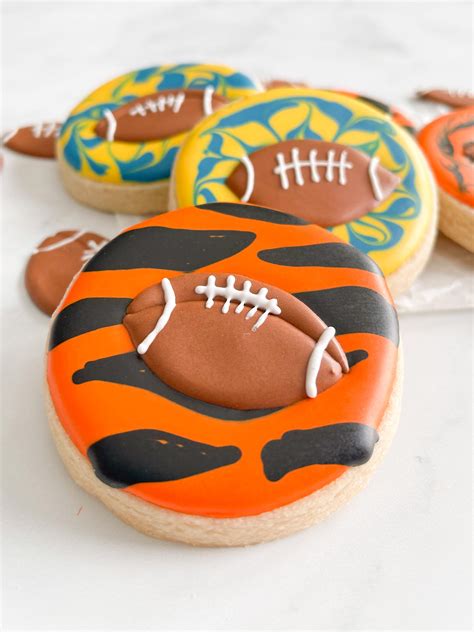 Football Sugar Cookies The Frosted Kitchen