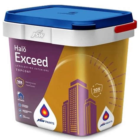 JSW Halo Exceed Longlasting Exterior Paint Packaging Size 1 L At Rs